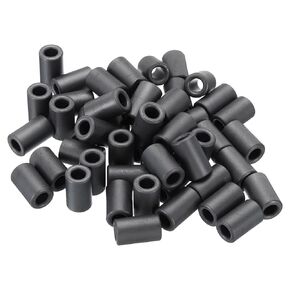 PATIKIL Ferrite Toroid Core, 50 Pcs Toroid Core 0.4" ODx0.2" IDx0.6" H Ferrite Rings Transformer Ferrite Toroid Cores for EMI/RFI Filters, Black