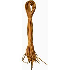 Standard Width 3/16-Inch Leather Laces for Baseball Gloves (Pack of 12), Indian Tan