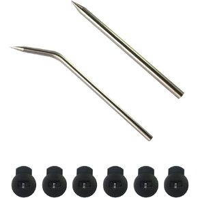 Bending Needle for Glove Repair，Baseball and Softball Glove Lacing Needle, 2 Glove Leather Lacing Needle with 6 Glove Locks, Leather Needle for Hand-Made