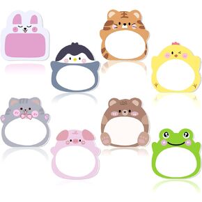 160 Sheets Cartoon Animal Sticky Notes, Cute Cartoon Memo Sticky Note Self Stick Animal Notepad Page Markers Flags for Home, School and Office, 8 Styles 7 x 6 CM