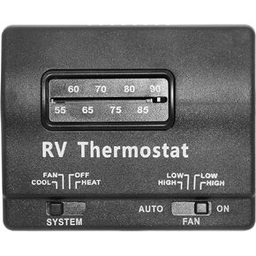 7330F3852 Thermostat Single Stage Heat/Cool Compatible with Coleman RV Air Conditioners Mach Series,Black in Kuwait