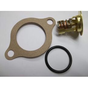 Thermostat kit with Gasket for OMC and Volvo Penta 4.3, 5.0, 5.7, 5.8 18-3677, 383307, 3856961 4.3L 5.0L 5.7L 5.8L V6 V8 Ford Chevy Marine Engines