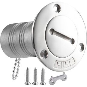 Boat Deck Fill/Filler Water/Waste/Gas/Fuel, 316 Stainless Steel Deck Fill with Key Cap, Marine Accessories for Boat Yacht Caravan