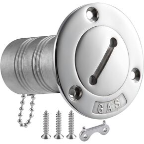 Boat Deck Fill/Filler Water/Waste/Gas/Fuel, 316 Stainless Steel Deck Fill with Key Cap, Marine Accessories for Boat Yacht Caravan