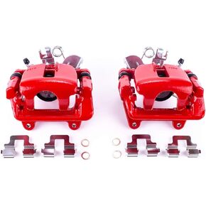 Power Stop Rear S3414 Pair of High-Temp Red Powder Coated Calipers