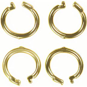 5mm 14K GP Sterling Silver Locking Jump Rings - Secure Jewelry Components for Necklaces, Bracelets, and DIY Crafting 1-Micron Gold Plated (Pack of 6) - Durable Design - SKU: gp246-5mm
