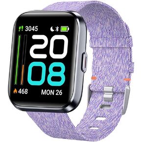 ID208 Plus Smart Watch Band, Lamshaw Breathable Nylon Woven Fabric Replacement Strap Compatible for Quican ID208 Plus 1.8 Inches, aeac ID208 Plus, WMK ID208 Plus 1.8 Inches Smart Watch, Fitpolo ID208 Plus 1.8'' Smart Watch