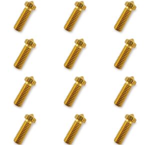 12Pcs 3D Printer CR-10S Pro Nozzles 0.4mm, M6 CR-10S Pro 3D Printer Nozzles,CR-10S Pro Hotend Extruder Nozzles 0.4mm Only Compatible for Creality CR10S Pro Hotend 3D Printer Nozzle.
