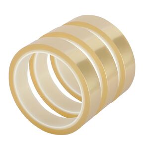 Viaky High Temp Tapes Polyimide Film Adhesive Tape Multi-Sized Heat High Temperature Resistant Tawny Tapes for Electric Tasks, 3D Printers, Solder, Painting and Packing Fixing (Brown)