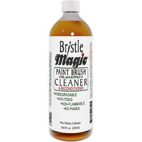 Paint Brush Cleaner and Reconditioner Perfect Acrylic, Watercolor, Spray Paint and Oil Paintbrush Cleaner Biodegradable, Non-Flammable Washable Sustainable Cleaning Solution (32 Fl Oz)