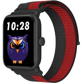 BIGGERFIVE Smart Watch for Kids, Fitness Tracker Watch Pedometer, Heart Rate, 5ATM Waterproof, Sleep Monitor, Alarm Clock, Calorie Step Counter, Puzzle Games, HD Screen for Girls Boys Ages 5-14, Nylon