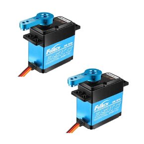 Feetech FT5330M 35KG Digital RC Core Servo Motor Waterproof Metal Gear 25T Servo Arm Horn 180 Degree 6V-7.4V for Metal Gear 1/8 1/10 Baja Car（Pack of 2）