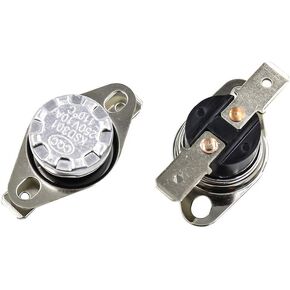 2PCS KSD301 Thermostat 110°C 250V Normally Closed N.C Snap Disc Limit Control Switch Microwave Thermostat Thermal Switch