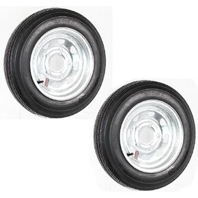 eCustomRim 2-Pack Trailer Tire On Rim 4.80-12 480-12 4.80X12 12 LRB 5 Lug Galvanized Wheel - 2 Year Warranty w/Free Roadside