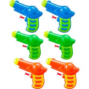 Sloosh 6 Pack Mini Water Guns for Kids, Small Squirt Guns Blaster Pool Toys for Boys Girls Summer Gifts for Party Favors Outdoor Water Fighting Toys
