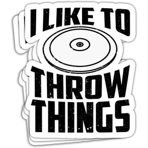 (3 قطع) ملصق أحب رمي الأشياء، ملصق رمي القرص المضحك، ملصق رمي القرص للمسار والميدان، ملصق رياضي رياضي، قاذف القرص المضحك، هدايا ديكورات لنافذة زجاجات الكمبيوتر المحمول in Kuwait