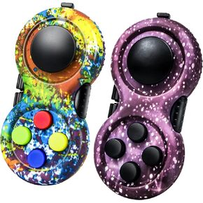 WTYCD Original Fidget Toy Game, Rubberized Classical Controller Fidget Concentration Toy with 8-Fidget Functions and Lanyard - Excellent for Relieving Stress and Anxiety