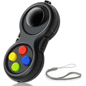 WTYCD Original Fidget Toy Game, Rubberized Classical Controller Fidget Concentration Toy with 8-Fidget Functions and Lanyard - Excellent for Relieving Stress and Anxiety