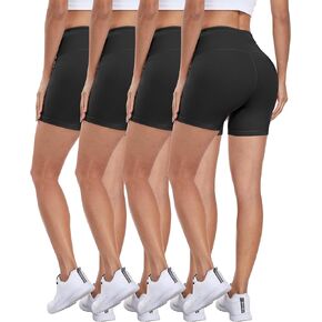 CHRLEISURE High Waisted Spandex Biker Shorts, Workout Booty Soft Yoga Shorts for Women