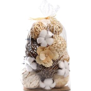Decorative Balls Assorted Spherical Rattan Twigs Wicker Balls Cotton for Bowl and Vase Filler Balls Spheres Orbs Filler Centerpiece Home Decor