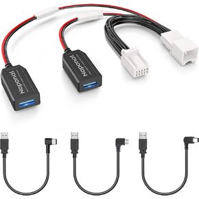 GPS DashCam Power Adapter, (10Pin Type B Connector) Mirror Camera Radar Charger Station GPS Dash Cam Charger Cable for Select Toyota, Lexus, Subaru and More with Auto-dimming Rearview Mirror