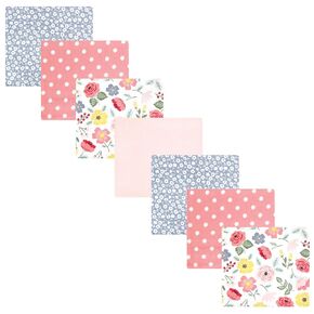 Hudson Baby Unisex Baby Cotton Flannel Receiving Blankets Bundle, Modern Botanical, One Size