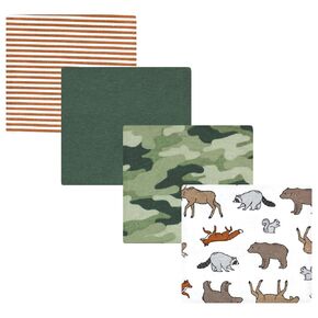 Hudson Baby Unisex Baby Cotton Flannel Receiving Blankets, Animal Adventure, One Size