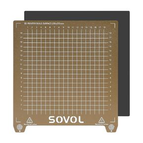 Sovol SV06 Plus SV04 منصة فولاذية مرنة مع سطح PEI وصفيحة سفلية مغناطيسية مع لاصق لـ Creality Ender 3 Max Ender 3 Max NEO CR-10 V2 CR-10 V3 CR-10S PRO V2 CR-X 310 × 320 مم