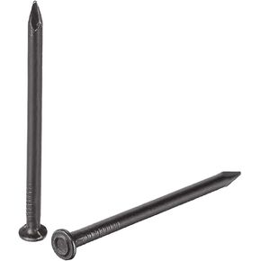 uxcell Hardware Nails Carbon Steel Point Tip Wall Cement Nail 50mm(2") 3mm Rod Dia Black 50pcs