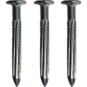 2" – Fluted Hardened Concrete Masonry nails – High strength Cut Carbon steel pointed nails for, cinder block, concrete walls, cement board – 2 in (50mm) Length - Nail Qty (500)