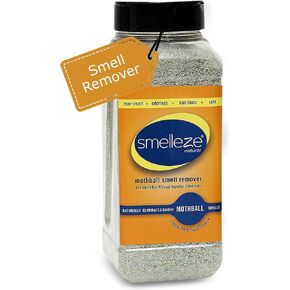 SMELLEZE Natural Mothball Smell Remover Deodorizer: 2 lb. Granules Gets Mothball Fumes & Odor Out