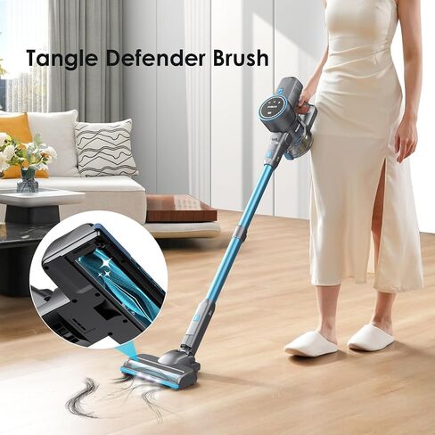 Oraimo Cordless Vacuum, 24KPA Vacuum Cleaner with 270W Brushless Motor, Stick Vacuum with Anti-entangle Floor Brush, Up to 45min Runtime, for Pet Hair Hard Floor Carpet Stair Dorm, 4 HEPA in Saudi Arabia