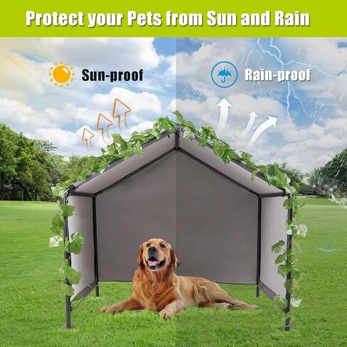 مأوى للكلاب في الهواء الطلق - بيت للكلاب في الهواء الطلق، خيمة للكلاب للكلاب المتوسطة الكبيرة، بيت للكلاب الكبيرة في الهواء الطلق مقاوم للطقس للكلاب والقطط والحيوانات الصغيرة والماشية in Kuwait