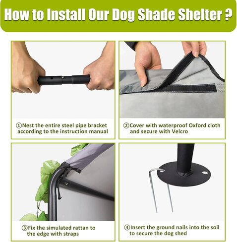 مأوى للكلاب في الهواء الطلق - بيت للكلاب في الهواء الطلق، خيمة للكلاب للكلاب المتوسطة الكبيرة، بيت للكلاب الكبيرة في الهواء الطلق مقاوم للطقس للكلاب والقطط والحيوانات الصغيرة والماشية in Kuwait