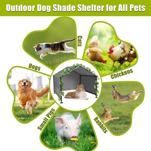 مأوى للكلاب في الهواء الطلق - بيت للكلاب في الهواء الطلق، خيمة للكلاب للكلاب المتوسطة الكبيرة، بيت للكلاب الكبيرة في الهواء الطلق مقاوم للطقس للكلاب والقطط والحيوانات الصغيرة والماشية in Kuwait