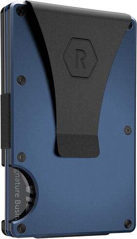 محفظة Ridge EDC Bundle Navy Clip Wallet للرجال + مجموعة حافظة Airtag - محفظة آمنة ومحمية بتقنية RFID مع حامل بطاقة هوائية ومشبك نقود. in Saudi Arabia