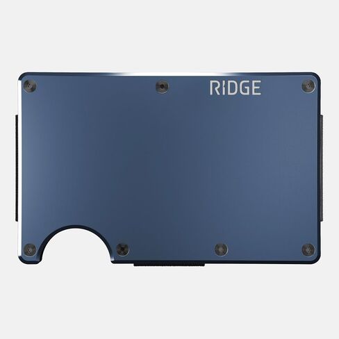 محفظة Ridge EDC Bundle Navy Clip Wallet للرجال + مجموعة حافظة Airtag - محفظة آمنة ومحمية بتقنية RFID مع حامل بطاقة هوائية ومشبك نقود. in Saudi Arabia
