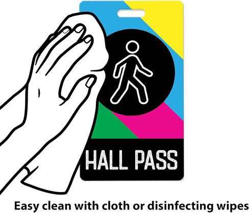 Heavy Duty Hall Passes for Teachers and Schools (6 Passes, School Mail) in Kuwait
