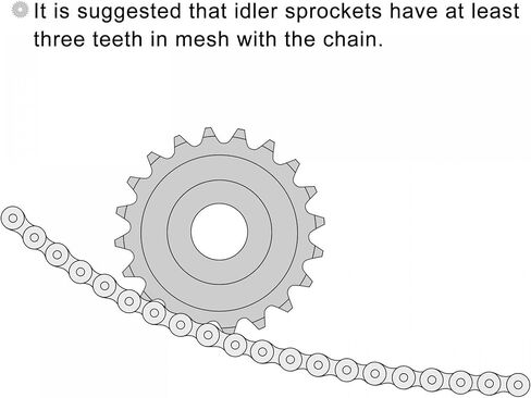 uxcell #40 Chain Idler Sprocket, 12mm Bore 1/2" Pitch 13 Tooth Tensioner, Black Oxide Finished C45 Carbon Steel with Insert Single Bearing for ISO 08A Chains in Kuwait