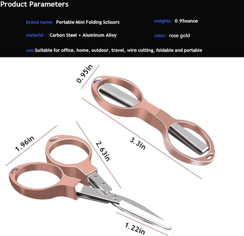 Folding Scissors, Safe Portable Travel Mini Scissors, Stainless Steel Retractable Small Scissors for Home Office, Safe Portable Travel Scissors, 2 Piece Set in Saudi Arabia