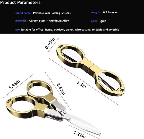 Folding Scissors, Safe Portable Travel Mini Scissors, Stainless Steel Retractable Small Scissors for Home Office, Safe Portable Travel Scissors, 2 Piece Set in Saudi Arabia