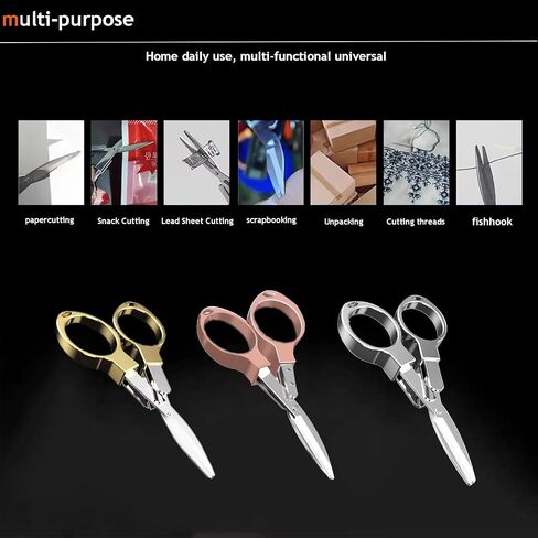 Folding Scissors, Safe Portable Travel Mini Scissors, Stainless Steel Retractable Small Scissors for Home Office, Safe Portable Travel Scissors, 2 Piece Set in Saudi Arabia