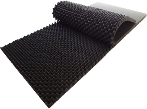 4 عبوات من ألواح الرغوة الصوتية، لوحة صوتية لغرفة الآلات الموسيقية KTV، لوحة إسفنجية سوداء على شكل بيضة كبيرة الحجم ممتصة للصوت، 48 بوصة × 24 بوصة × 2 بوصة in Kuwait