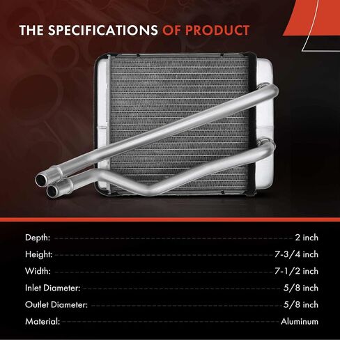 قلب سخان HVAC ممتاز متوافق مع Ford Excursion 2000-2002، F-250/F-350/F-450/F-550 Super Duty 1999-2003، F53 1999-2002، استبدال # F81Z-18476-AA، ​​F81Z18476AA in Saudi Arabia