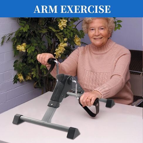 Under Desk Bike Pedal Exerciser for Seniors, Mini Stationary Exercise Bike for Home, Rehabilitation Peddler Machine in Kuwait