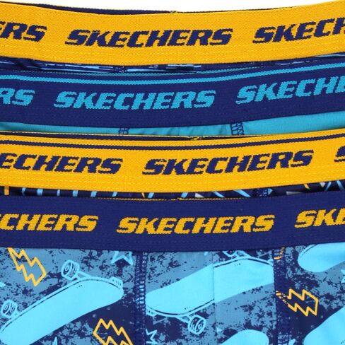 Skechers Boys' Amazon Exclusive 8pk Athletic Boxer Briefs with Unique Prints in Sizes 2/3t, 4, 6, 8 and 10 in Saudi Arabia