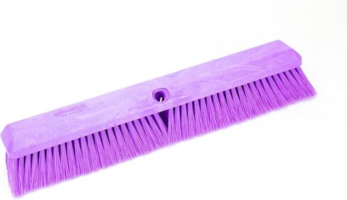 SPARTA 41890EC68 Omni Sweep Plastic Push Broom Head, Heavy Duty, Industrial Broom With Color Code System For Outdoor, Indoor, Garage, Concrete, Patio, Kitchen, Bathroom, 18 Inches, Purple in Saudi Arabia