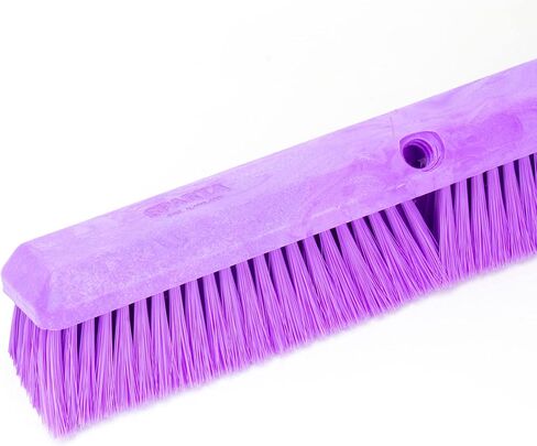 SPARTA 41890EC68 Omni Sweep Plastic Push Broom Head, Heavy Duty, Industrial Broom With Color Code System For Outdoor, Indoor, Garage, Concrete, Patio, Kitchen, Bathroom, 18 Inches, Purple in Saudi Arabia