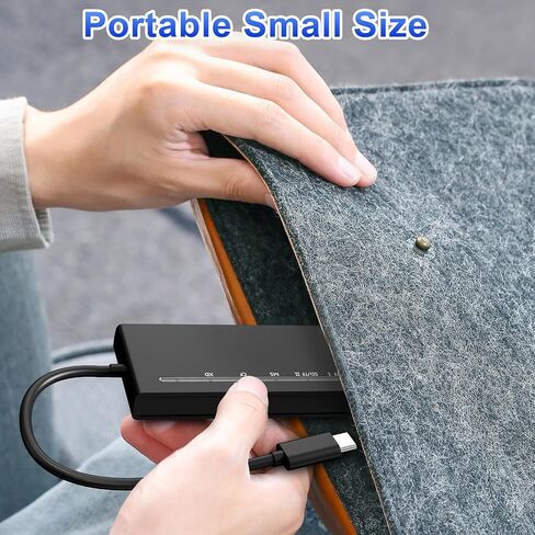 قارئ بطاقة SD USB C، نوع C 5 جيجابت في الثانية عالي السرعة إلى SD/TF/CF/XD/MS قارئ بطاقة الذاكرة، يدعم بطاقة SDXC SDHC TF Micro SD CF MS MMC، محور محول 7 في 1 لهاتف iPhone 15 وiPad وMacBook Pro ، ويندوز، أندرويد in Kuwait