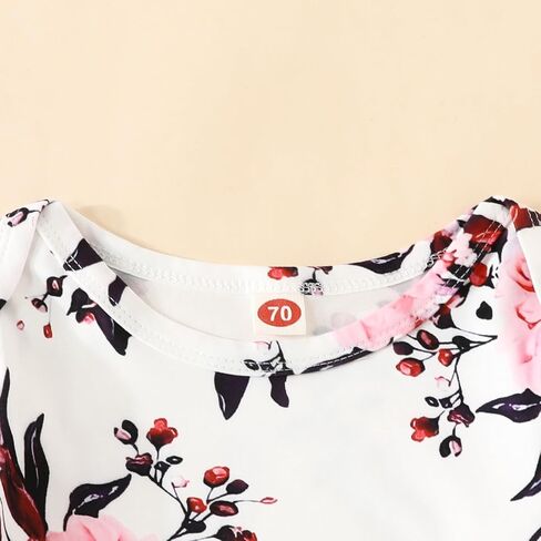 Kislio Newborn Baby Girls Boy Knotted Gown Floral Nightgown Sleeper Gown Swaddle Headband Hat Coming Home Outfit Set in Kuwait